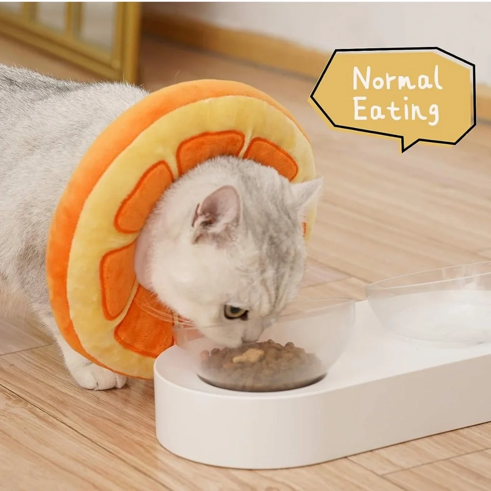 ANWA Adjustable Cat Cone Collar Soft, Cute Cat Recovery Collar New Size Medium